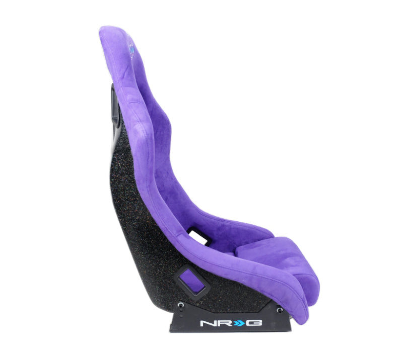 NRG FRP Bucket Seat PRISMA Edition w/ Pearlized Back Purple Alcantara - Medium - My Store