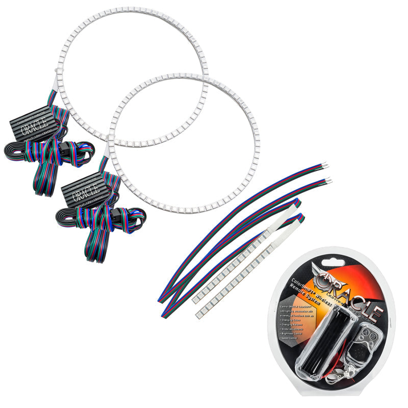 Oracle 21-22 Ford Bronco Headlight Halo Kit w/DRL Bar - Base Headlights ColorSHIFT -w/RF Controller - Mammoth Racing -