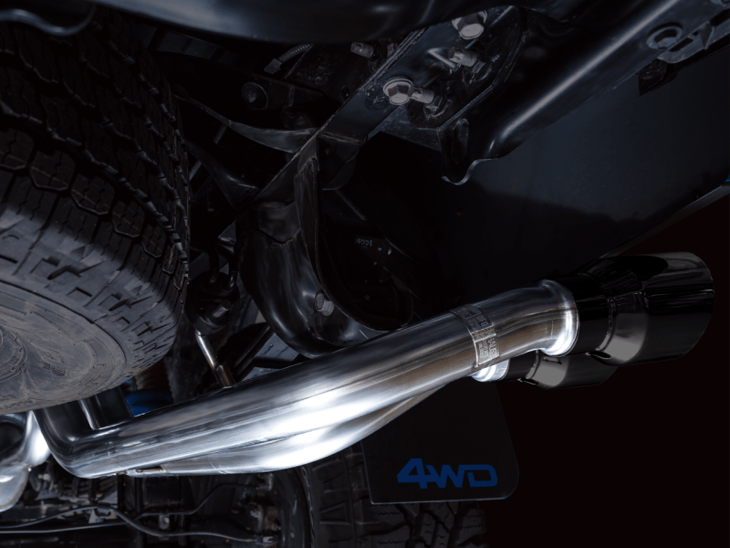 AWE 16-22 Toyota Tacoma 0FG Catback Exhaust w/ BashGuard - Dual Diamond Black Tips - My Store