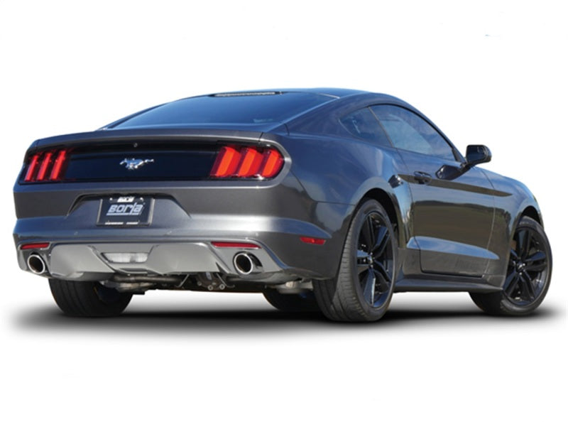Borla 15-16 Ford Mustang EcoBoost 2.3L AT/MT EC-Type Cat Back SS Single Round Rolled Tips Exhaust - My Store
