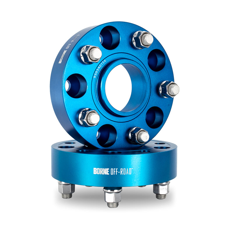 Mishimoto Borne Off-Road Wheel Spacers - 5x127 - 71.6 - 45mm - M14 - Blue - Mammoth Racing -