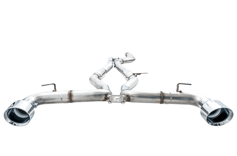 AWE Tuning 2020 Toyota Supra A90 Track Edition Exhaust - 5in Chrome Silver Tips - My Store