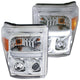 ANZO 2011-2015 Ford F-250 Projector Headlights w/ U-Bar Chrome - Mammoth Racing -