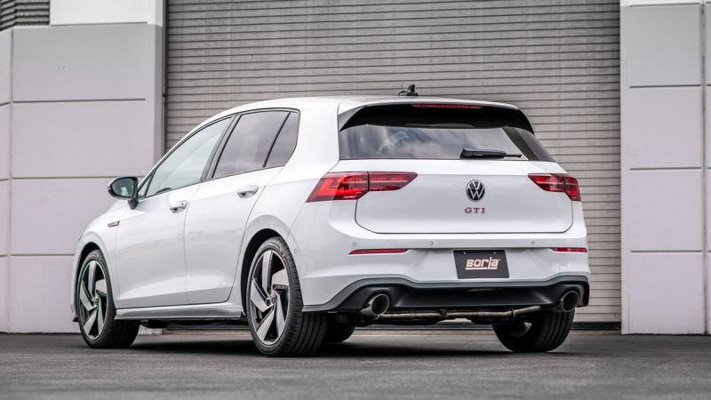 Borla 22-23 Volkswagen Golf GTI 2.0L AT/MT 3inch S-Type Cat-Back Exhaust - 4in Brushed SS Tips - Mammoth Racing -