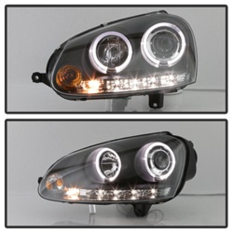 Spyder Volkswagen GTI 06-09/Jetta 06-09 Halogen Model Only - LED Halo DRL Black PRO-YD-VG06-HL-BK - Mammoth Racing -