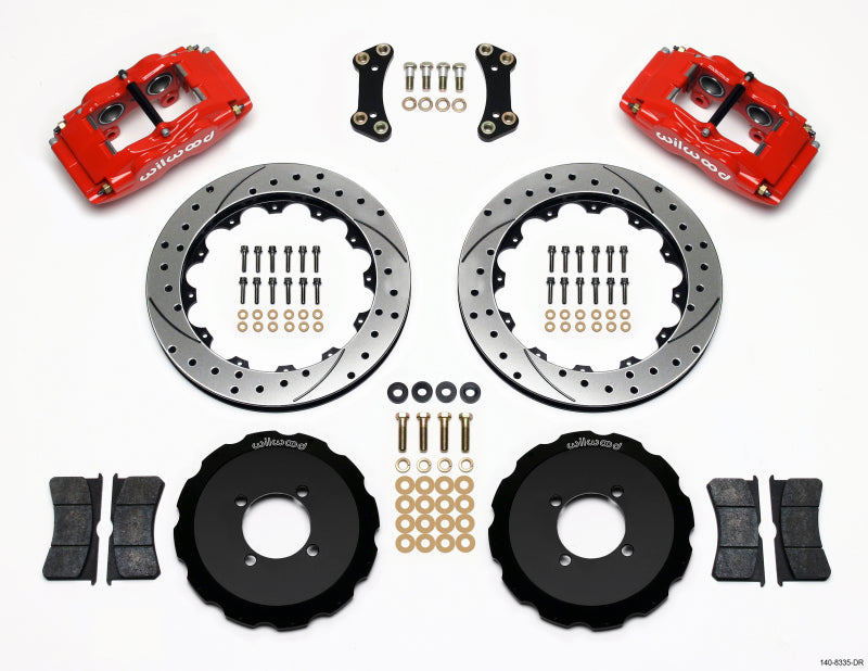 Wilwood Fsli4 Front Hat Kit 13.00in Drilled Red 2003-05 Scion xA xB - My Store