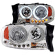 ANZO Projector Headlights With Halo Chrome 97-04 Dodge Dakota - Mammoth Racing -