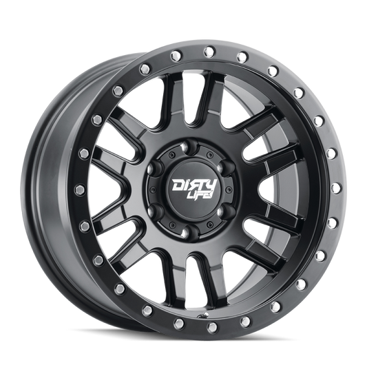 Dirty Life 9309 Canyon Pro 17x9/5x150 BP/0mm Offset/110mm Hub Matte Black Wheel - Beadlock