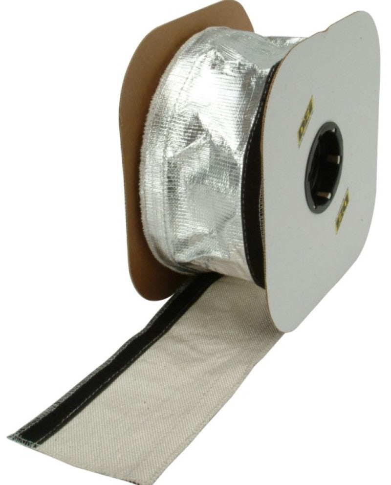 DEI Heat Shroud 2-1/2in x 50ft Spool - Aluminized Sleeving-Hook and Loop Edge - Mammoth Racing -