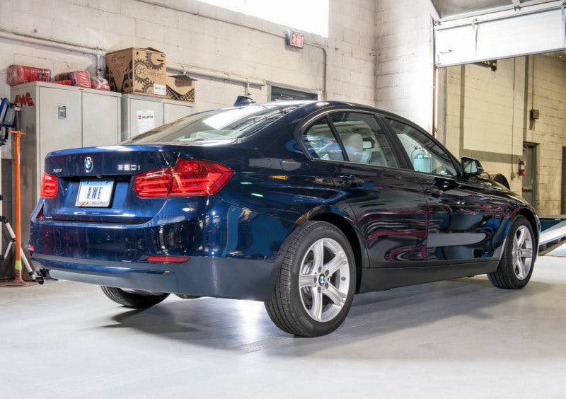 AWE Tuning BMW F30 320i Touring Exhaust w/Performance Mid Pipe - Diamond Black Tip (90mm) - My Store
