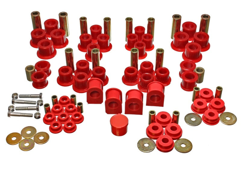 Energy Suspension 99-04 Ford F-250 4WD Superduty Red Hyper-flex Master Bushing Set - Mammoth Racing -