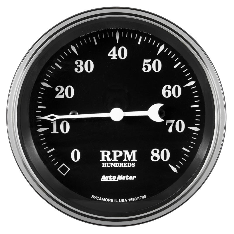 Auto Meter Gauge Tachometer 3 3/8in 8k RPM In-Dash Old Tyme Black - My Store