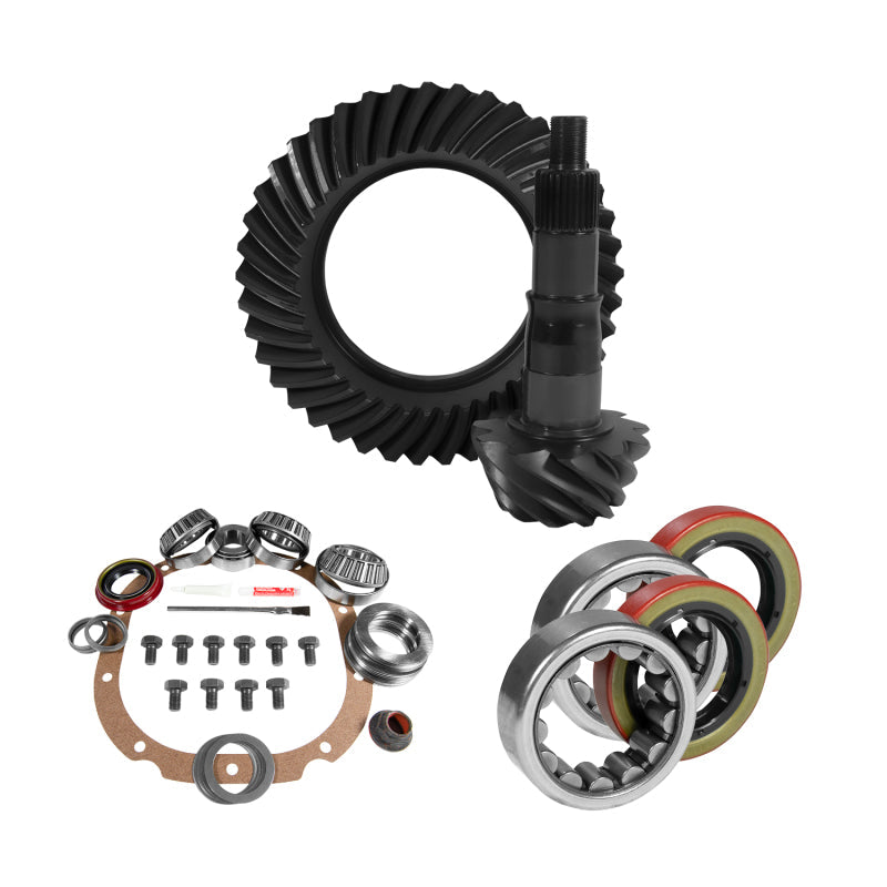 Yukon 8.8in Ford 4.11 Rear Ring & Pinion Install Kit 2.53in OD Axle Bearings and Seals - Mammoth Racing -