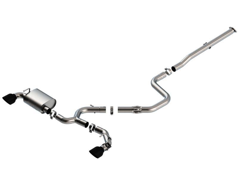 Borla 19-20 Hyundai Veloster N 2.0L I4 MT FWD 2DR 3in ATAK CatBack Exhaust w/ Black Chrome Tips - Mammoth Racing -