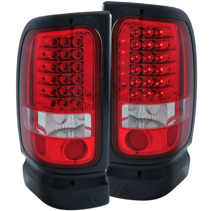 ANZO 1994-2001 Dodge Ram LED Taillights Red/Clear - Mammoth Racing -