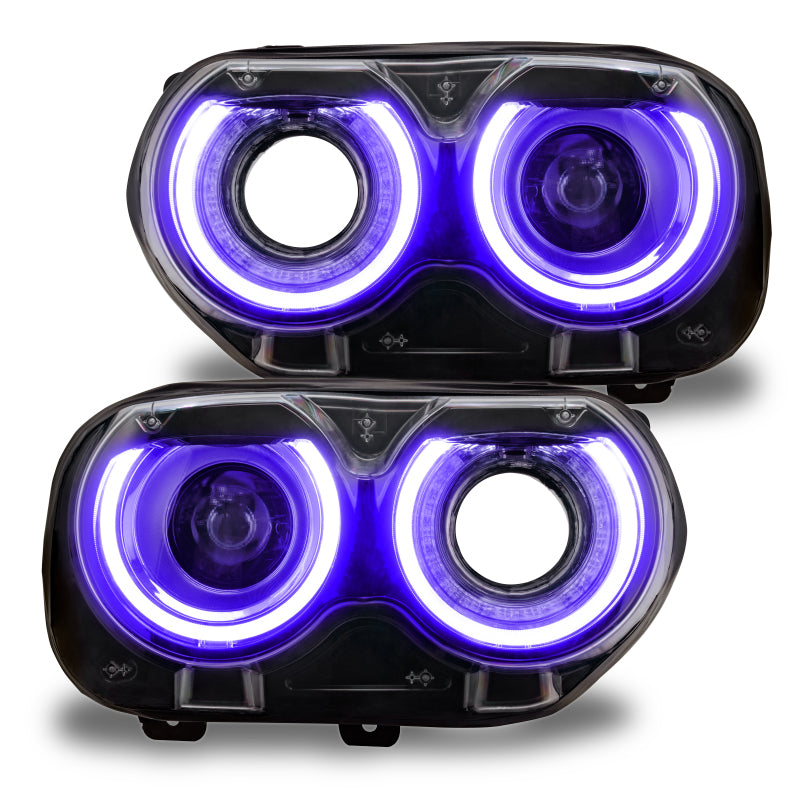 Oracle 15-21 Dodge Challenger RGB+W Headlight DRL Upgrade Kit - ColorSHIFT+W - Mammoth Racing -