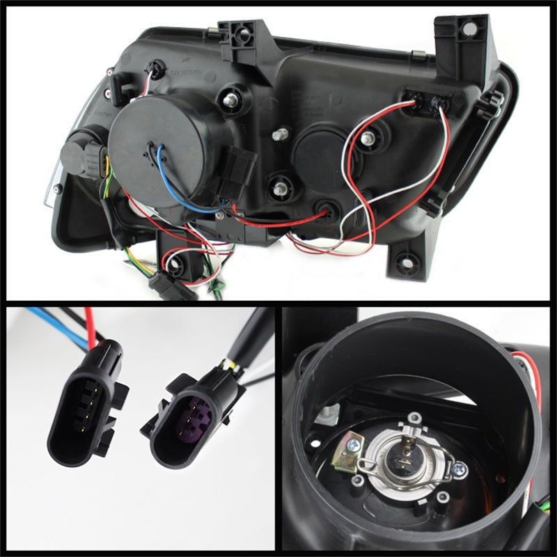 Spyder Dodge Charger 11-14 Projector Headlights Halogen - Light Tube DRL Blk PRO-YD-DCH11-LTDRL-BK - Mammoth Racing -