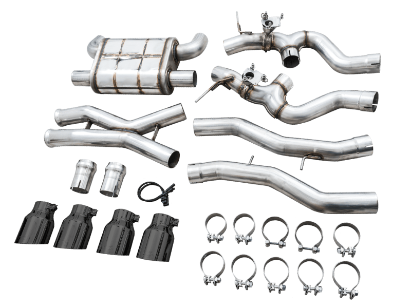 AWE SwitchPath Catback Exhaust for BMW G8X M3/M4 - Diamond Black Tips - My Store