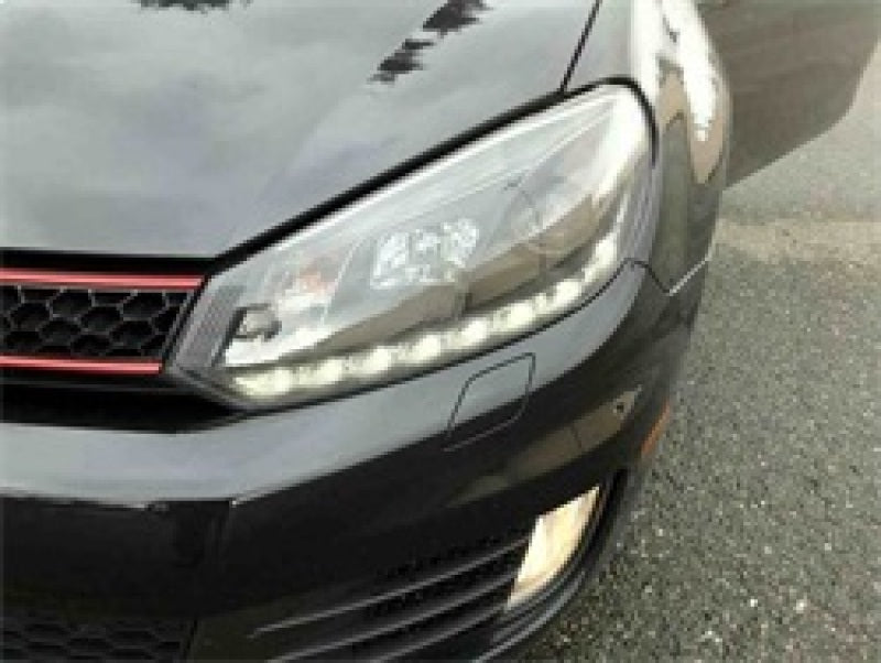 Spyder Volkswagen Golf/GTI 10-13 Projector Headlights Halogen Model- DRL Blk PRO-YD-VG10-DRL-BK - Mammoth Racing -