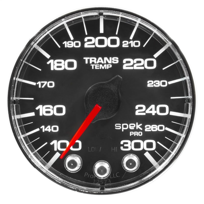 Autometer Spek-Pro Gauge Water Temp 2 1/16in 300f Stepper Motor W/Peak & Warn Blk/Chrm - My Store