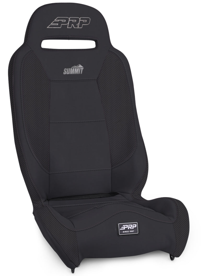 PRP Summit Suspension Seat- Black Vinyl - Black - Mammoth Racing -