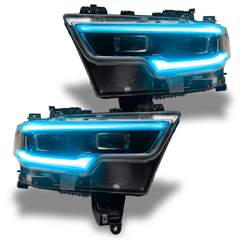 Oracle 19-21 RAM 1500 Projector LED Headlight DRL Upgrade Kit - ColorSHIFT RGBW+A w/ BC1 Controller - Mammoth Racing -