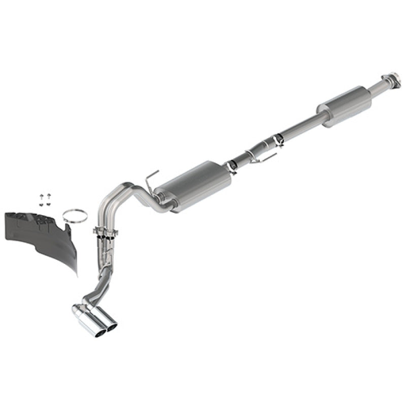 Ford Racing 21-22 F-150 2.7L/3.5L/5.0L Side Exit Touring Exhaust - Chrome Tips - Mammoth Racing -