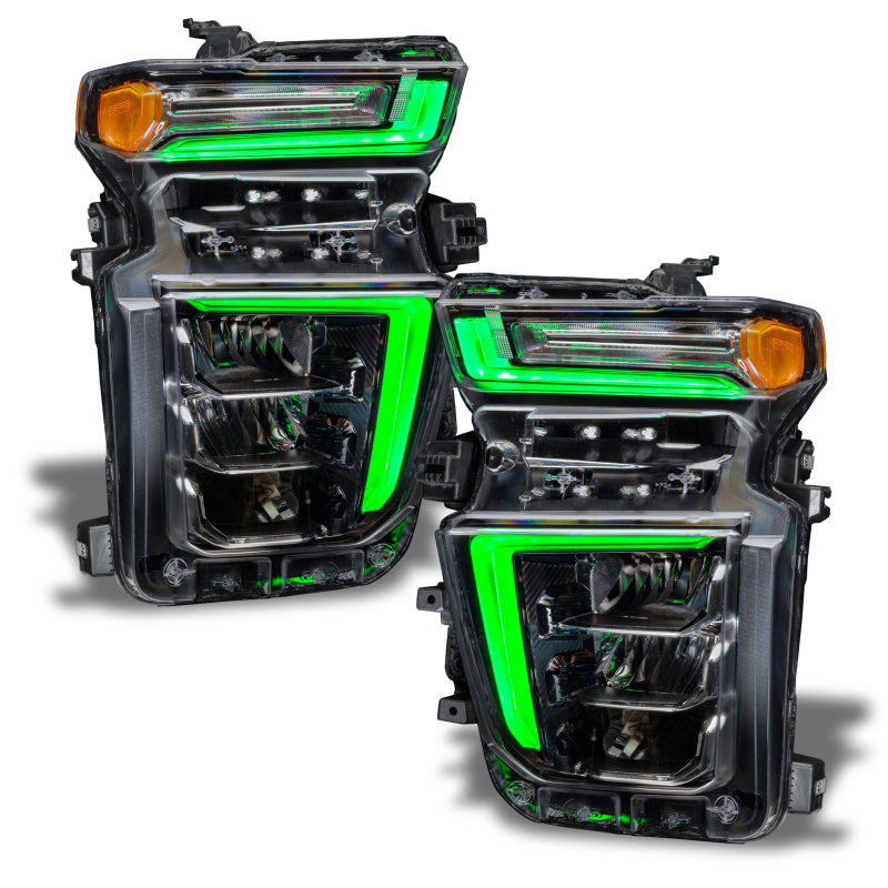 Oracle 20-21 Chevy Silverado HD 2500/3500 RGB+W Headlight DRL Upgrade Kit - ColorSHIFT 2 - Mammoth Racing -