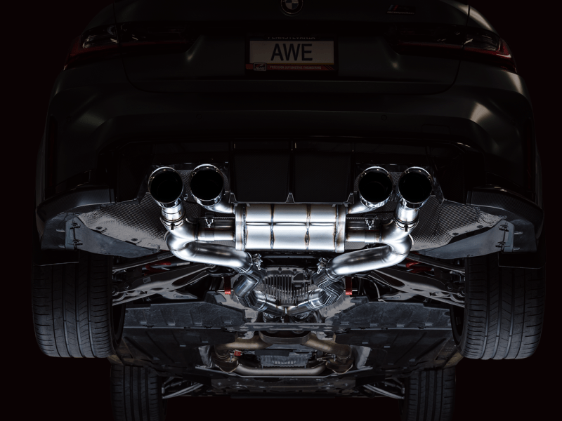 AWE SwitchPath Catback Exhaust for BMW G8X M3/M4 - Chrome Silver Tips - My Store