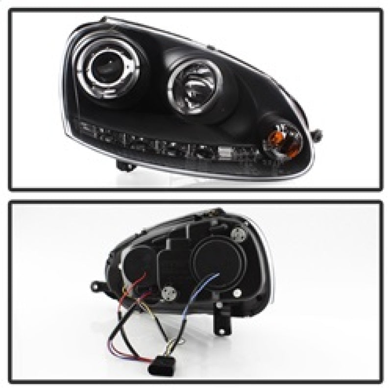Spyder Volkswagen GTI 06-09/Jetta 06-09 Halogen Model Only - LED Halo DRL Black PRO-YD-VG06-HL-BK - Mammoth Racing -