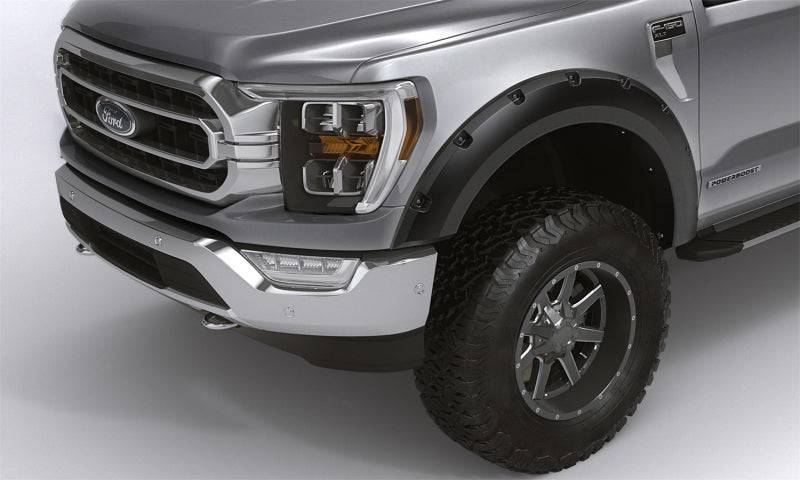 Bushwacker 99-07 Ford F-250 / F-350 Super Duty (Excl. Dually) Forge Style Flares 4pc - Black - Mammoth Racing -