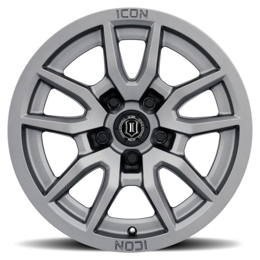 Icon Vector 5 17x8.5 5x5 -6mm Offset 4.5in BS 71.5mm Bore Titanium Wheel