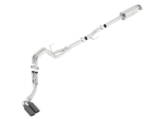 Borla 15-16 Ford F-150  Ext. Cab Std. Bed Black Chrome CB Exhaust ATAK Truck Side Exit - Mammoth Racing -