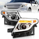 ANZO 11-15 Ford Explorer Projector Headlights w/ Light Bar Chrome Housing w/ Amber light - Mammoth Racing -