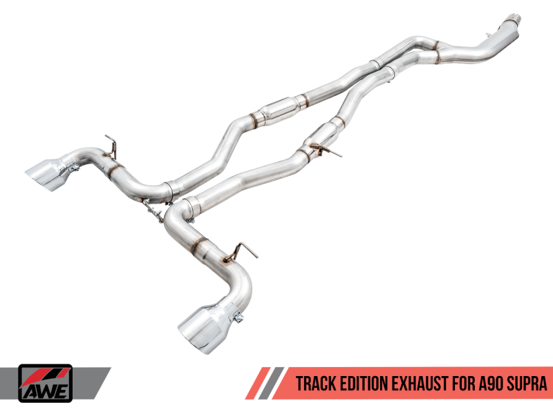 AWE Tuning 2020 Toyota Supra A90 Track Edition Exhaust - 5in Chrome Silver Tips - My Store