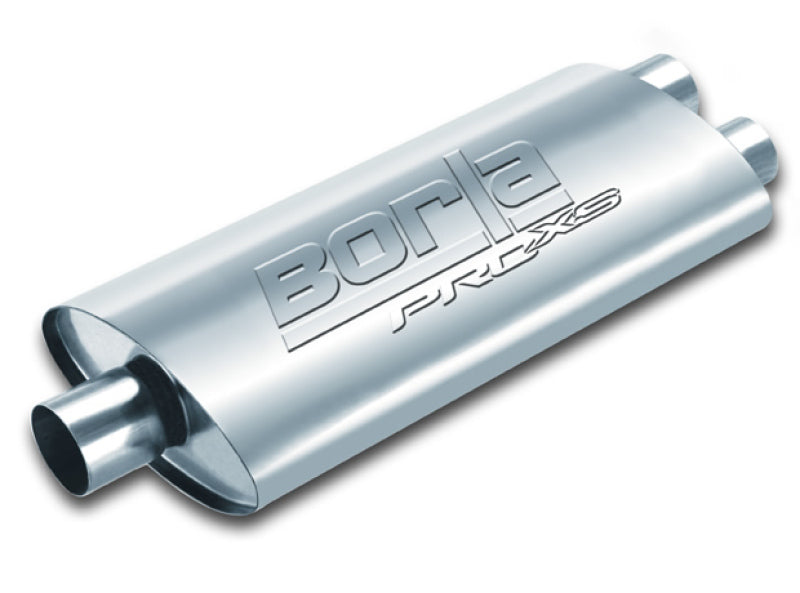 Borla Pro-XS 3in, 2-1/2in, 19in x 9-1/2in x 4in Oval Cen/Dual Turbo XL Muffler - My Store