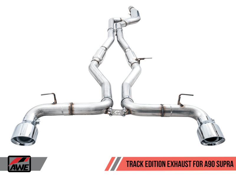 AWE Tuning 2020 Toyota Supra A90 Track Edition Exhaust - 5in Chrome Silver Tips - My Store