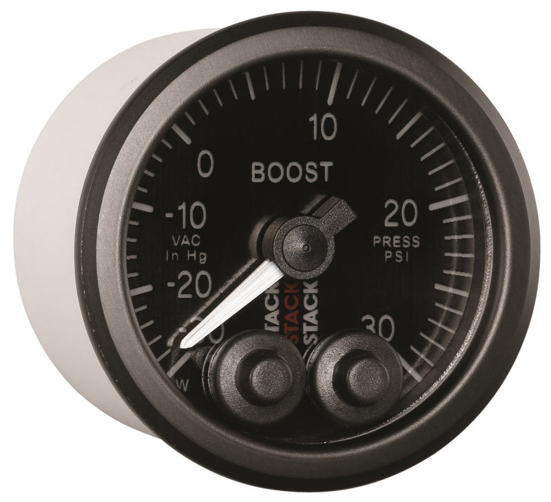 Autometer Stack Instruments 52mm -30inhg To +30psi Pro Control Boost Pressure Gauge - Black - My Store