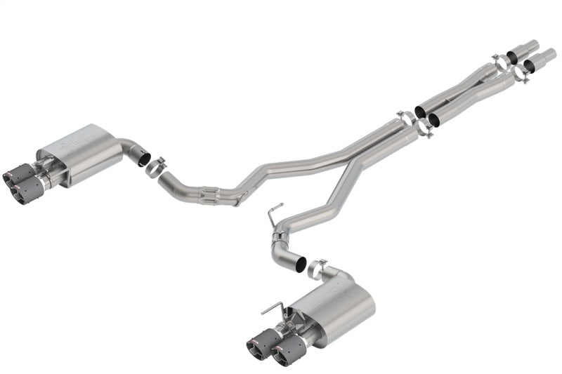 Borla 2018 Ford Mustang GT 5.0L AT/MT 3in Atak Catback Exhaust w/ Valves (Carbon Fiber Tip) - My Store