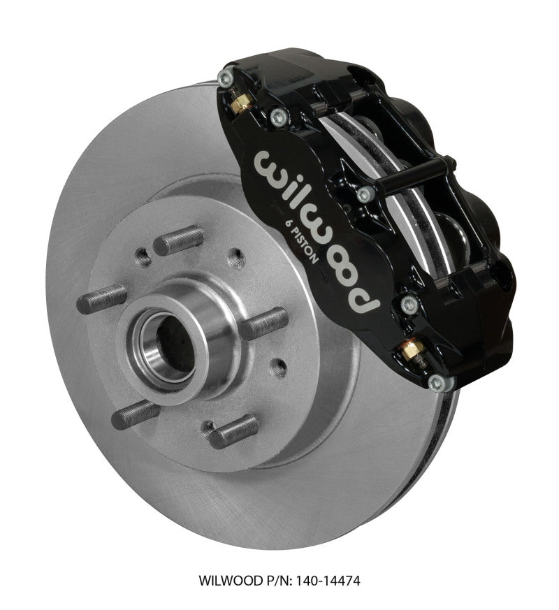 Wilwood Narrow Superlite 6R Front Brake Kit 11.86in Black 64-70 GM C10 w/ Factory Drum Spindles - My Store