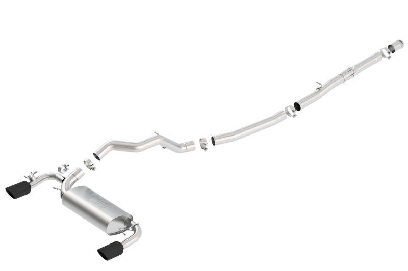 Borla 16-18 Ford Focus RS 2.3L MT AWD ATAK Catback Exhaust w/ Black Chrome Tip - Mammoth Racing -