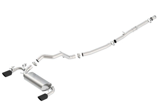 Borla 16-18 Ford Focus RS 2.3L MT AWD ATAK Catback Exhaust w/ Black Chrome Tip - Mammoth Racing -