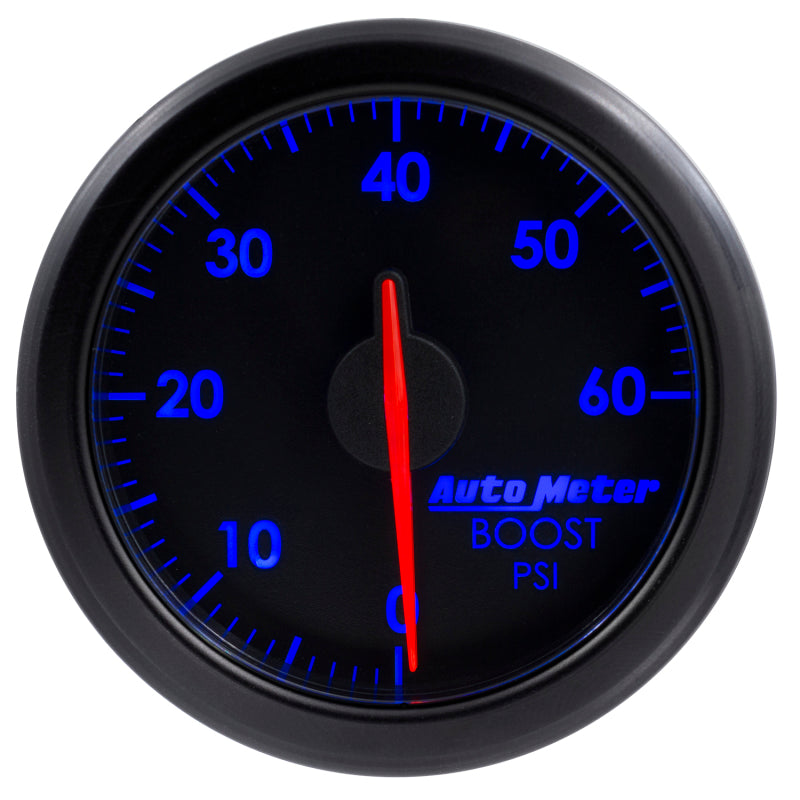 Autometer Airdrive 2-1/6in Boost Gauge 0-60 PSI - Black - My Store