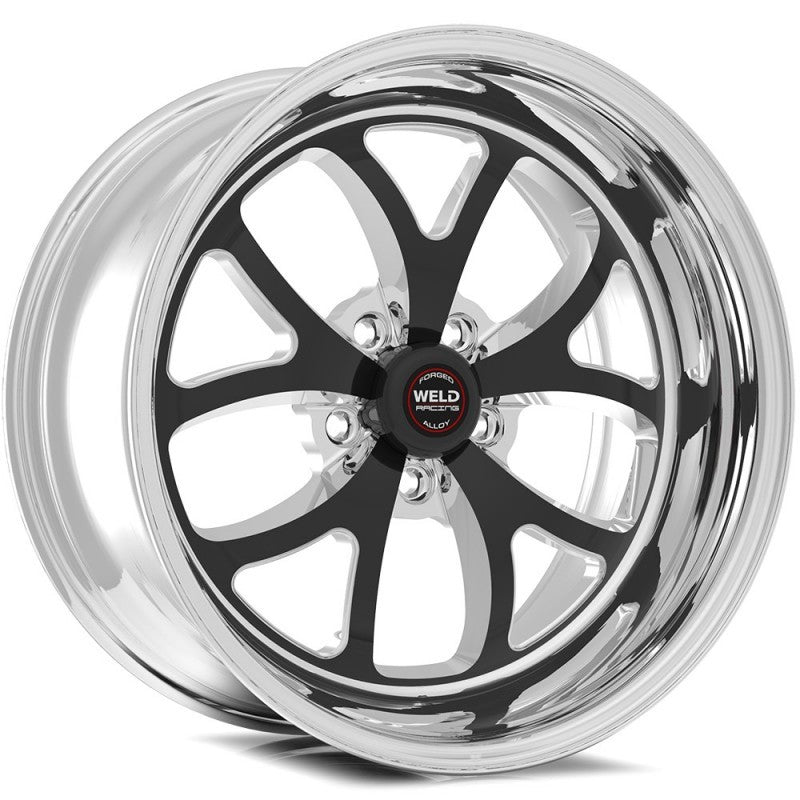 Weld S76 20x8 / 5x120mm BP / 5.3in. BS Black Wheel (High Pad) - Non-Beadlock - Mammoth Racing -