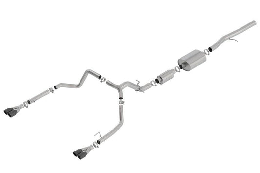 Borla 19 Chevrolet Silverado/GMC Sierra 1500 6.2L SS ATAK Catback Exhaust - Black Chrome Tips