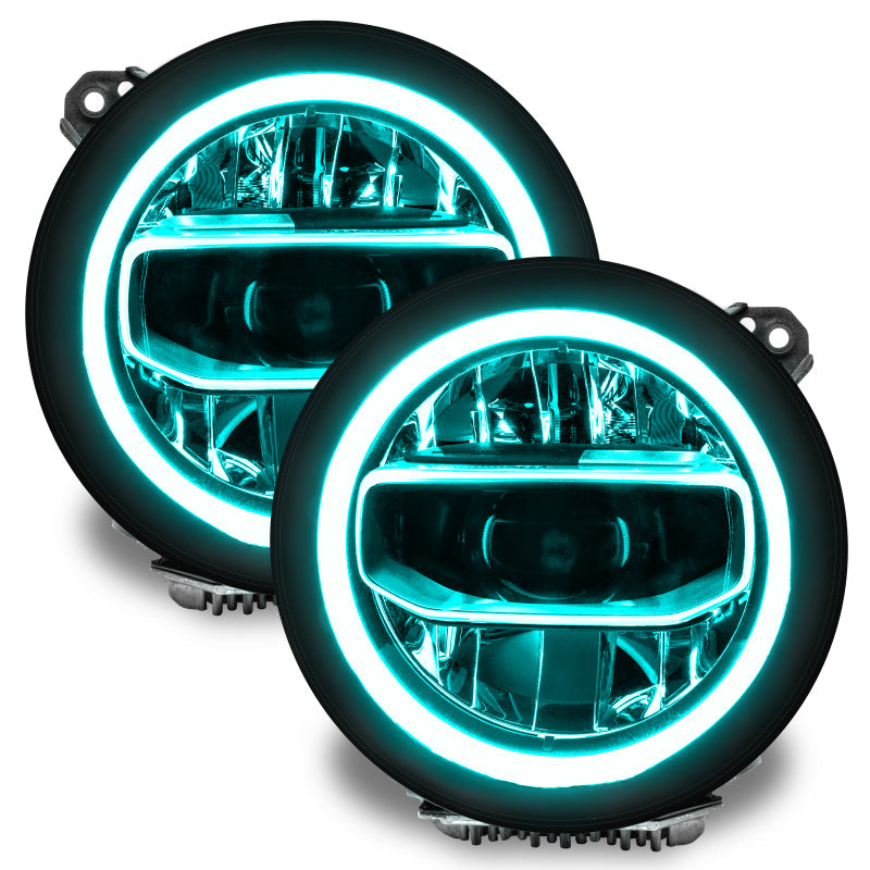 Oracle Jeep Wrangler JL/Gladiator JT RGB+W Headlight DRL Upgrade Kit - ColorSHIFT 2 - Mammoth Racing -