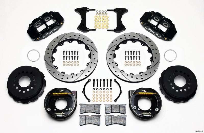 Wilwood Narrow Superlite 4R Rear P-Brk Kit 12.88in Drilled Chevy 12 Bolt w/ C-Clips - My Store