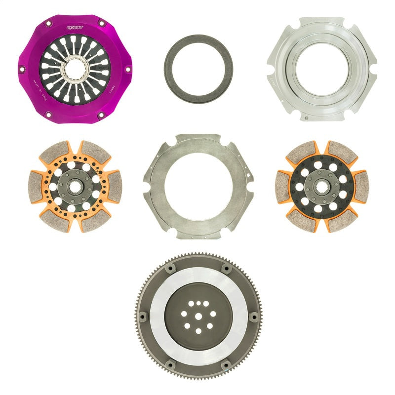 Exedy 96-06 Mitsubishi Lancer Evo (Gen 4-7) Hyper Twin Cerametallic Clutch Rigid Disc Pull Type - Mammoth Racing -