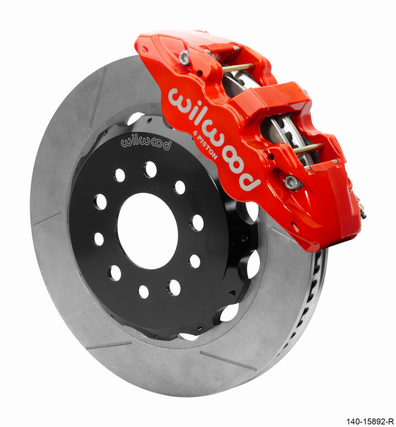 Wilwood Aero6 Front Hat Kit 14.00 Red 2018-Up Jeep JL w/Lines - My Store