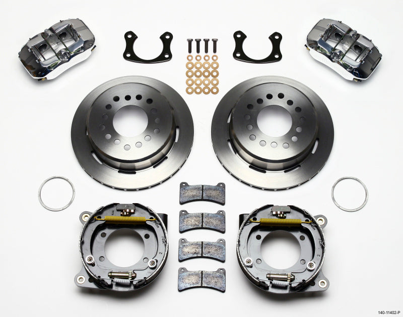 Wilwood Dynapro Low-Profile 11.00in P-Brake Kit - Polish New Big Ford 2.36in Offset - Mammoth Racing -